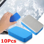 10X Car Glass Oil Film Cleaning Sponge Set - EVA Foam + Felt Cloth
