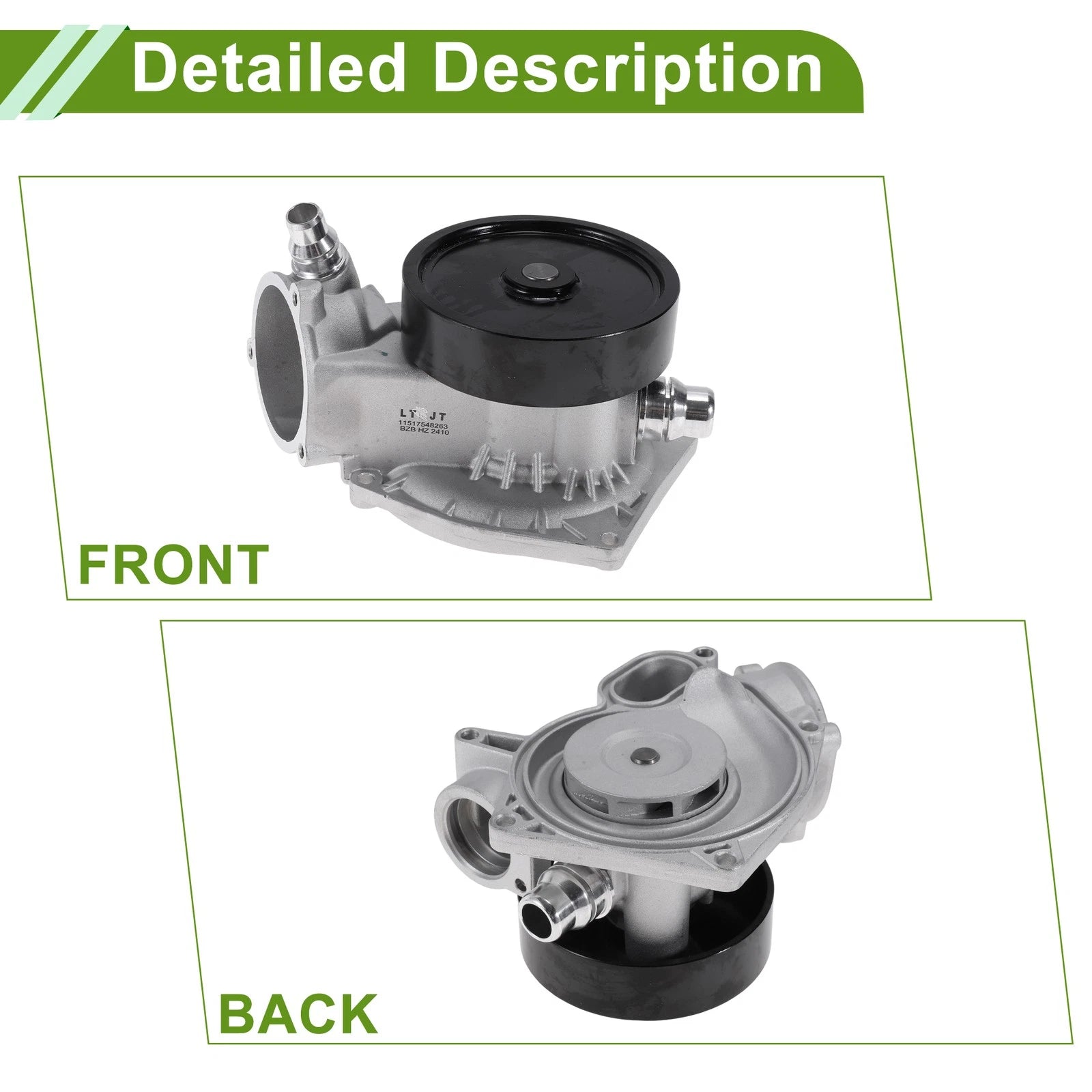 Engine Water Pump for BMW 550i F10 (2011–2016) No. 11517548263