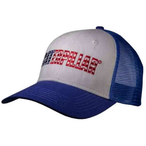 Caterpillar Snapback Hat for CAT Equipment - Red, White, Blue Stars & Stripes