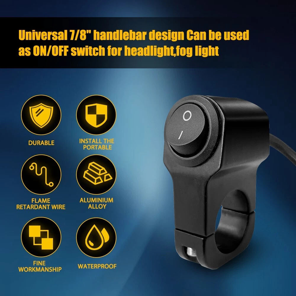 7/8" Aluminum Motorcycle Handlebar Turn Signal Light Switch