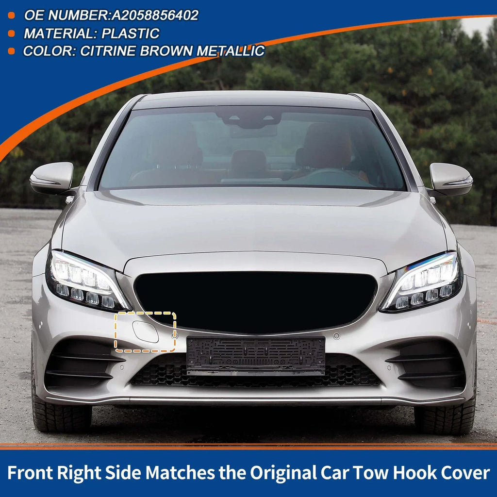 Bumper Tow Hook Cover for Benz A-Class (2019-2023) - Citrine Brown Metallic