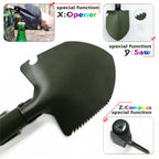 Folding Shovel for Hiking Multi-Functional Military Survival (Green)