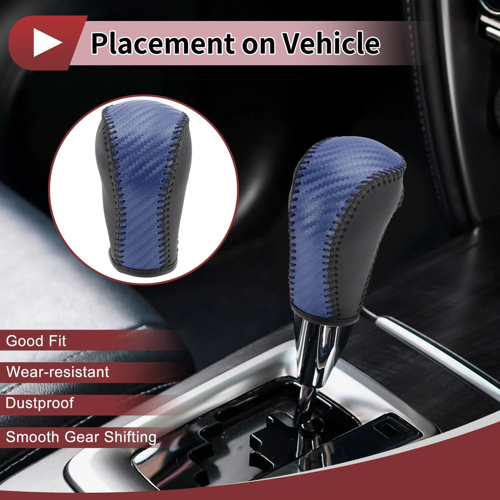 Gear Shift Knob Cover for Mazda CX-5 (2013–2014) Blue Faux Leather