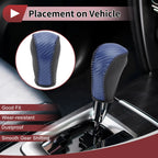 Gear Shift Knob Cover for Mazda CX-5 (2013–2014) Blue Faux Leather