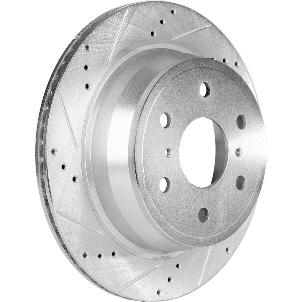 Disc Brake & Pad Kit for Chevy Silverado 1500 (2007–2018) Rear Cross-drilled