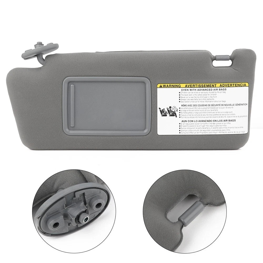 Driver Side Gray Sun Visor for Toyota Tacoma (2005–2015)