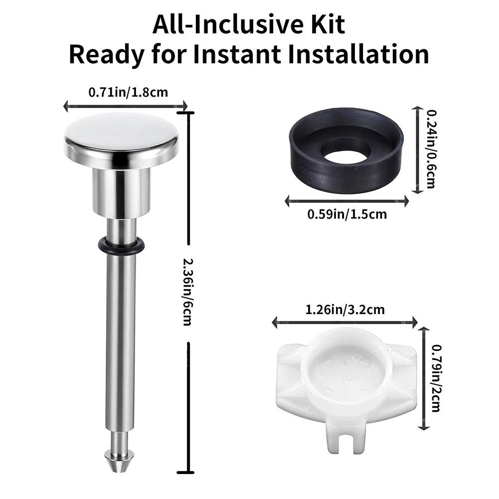 Bathtub Spout Diverter Repair Kit for Universal Fit (4-Pack) Chrome