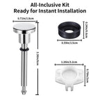 Bathtub Spout Diverter Repair Kit for Universal Fit (4-Pack) Chrome