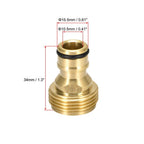 Brass Faucet Tap Quick Connector G3/4 for Hose Pipe Adapter Fitting