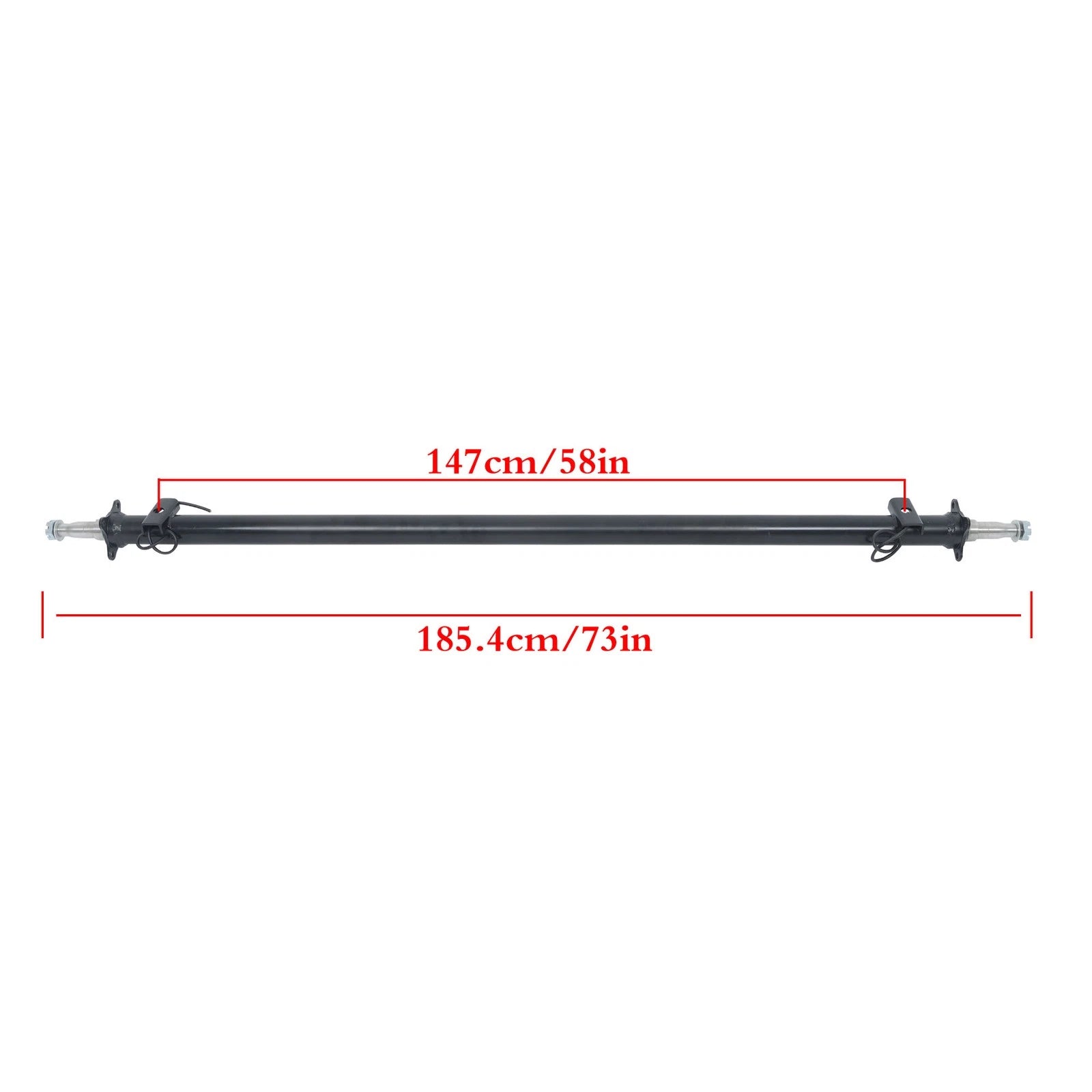 Trailer Axle Beam with Idler for 3500 lbs Trailers (73" Hub Face)