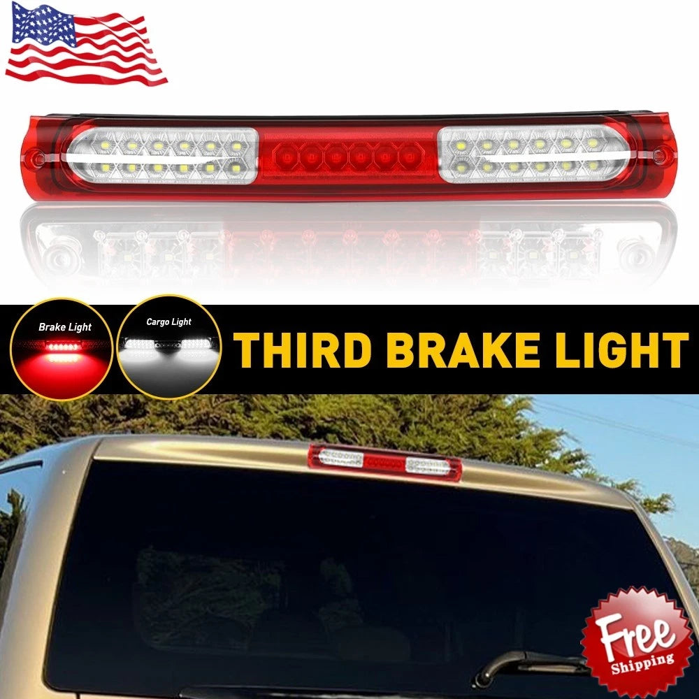 LED Third Brake Light for Ford F-150 (1997â1999) Chrome Red Clear Lens