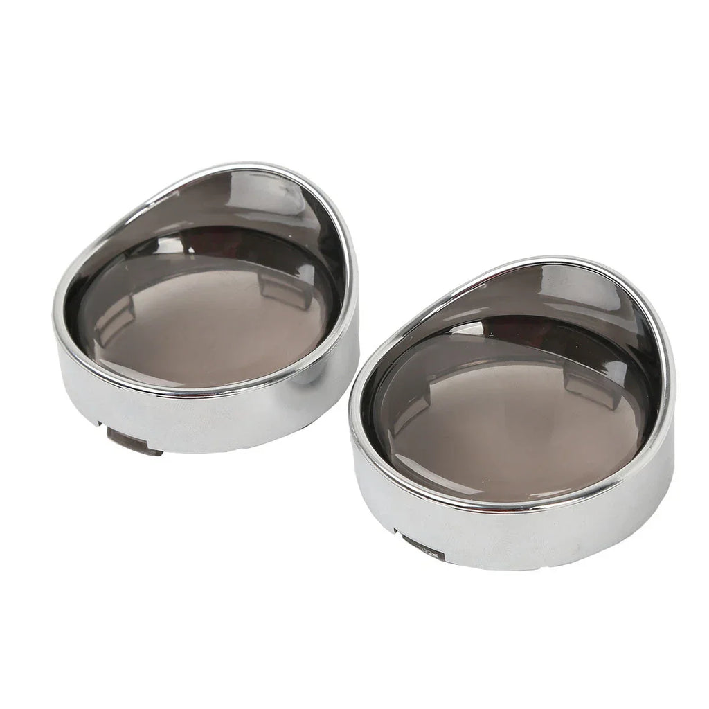 Smoke Lens Turn Signal Light Trim Ring Visors Bezels for Harley Touring Dyna
