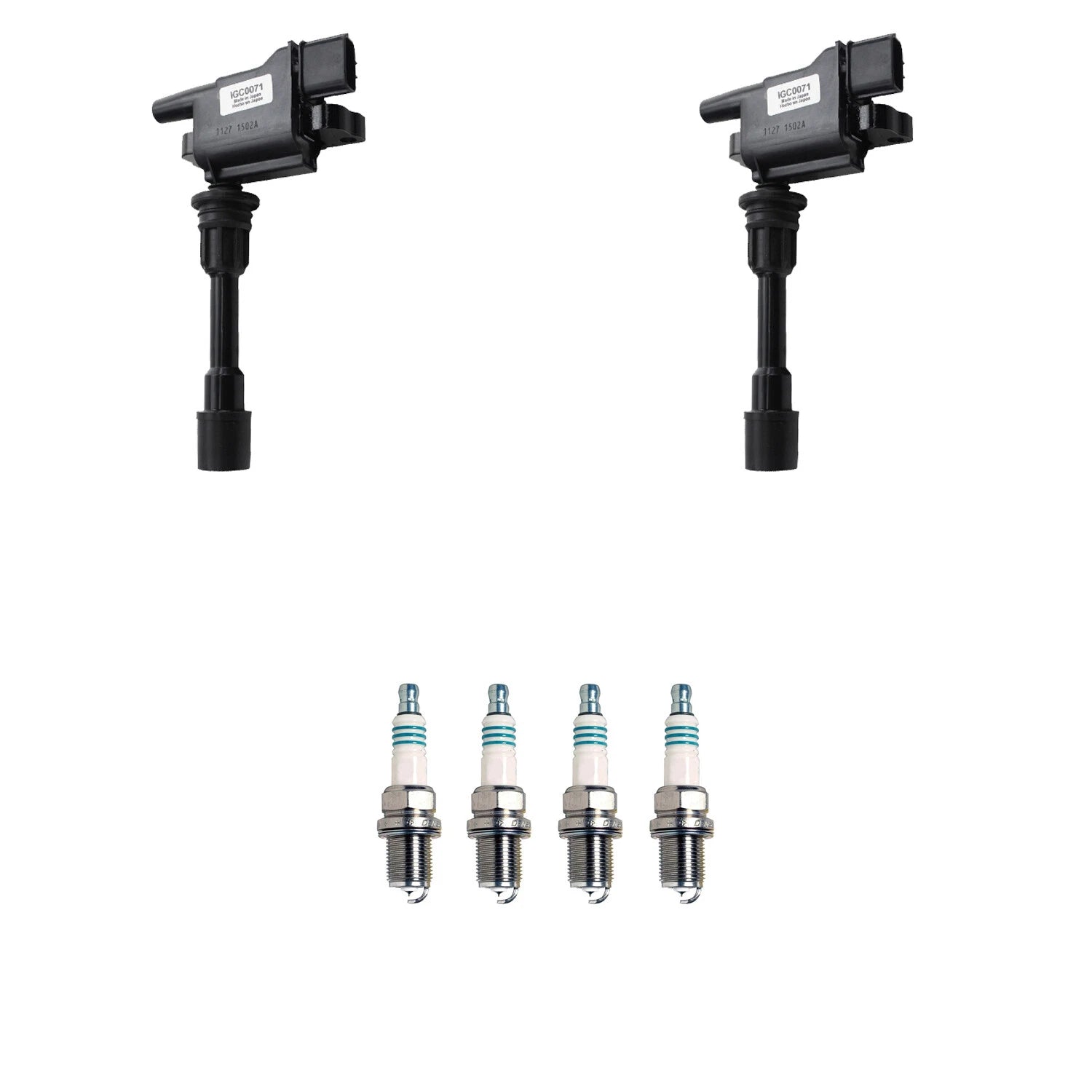 Set of 2 Ignition Coils & 4 Denso Iridium Spark Plugs for Protege5 (2001–2003)