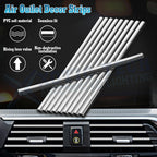 Silver Soft PVC AC Air Outlet Strip Cover Trim for Universal Fit (-)