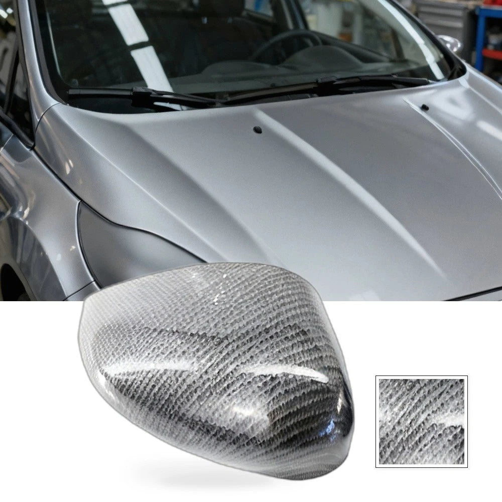 Carbon Fiber Texture Rearview Mirror Cover for Ford Fiesta (2009–2015)