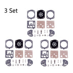 3X Carburetor Repair Kit for Husqvarna 257, 250R, Poulan 2800, 3300 (Walbro K20-HDA)