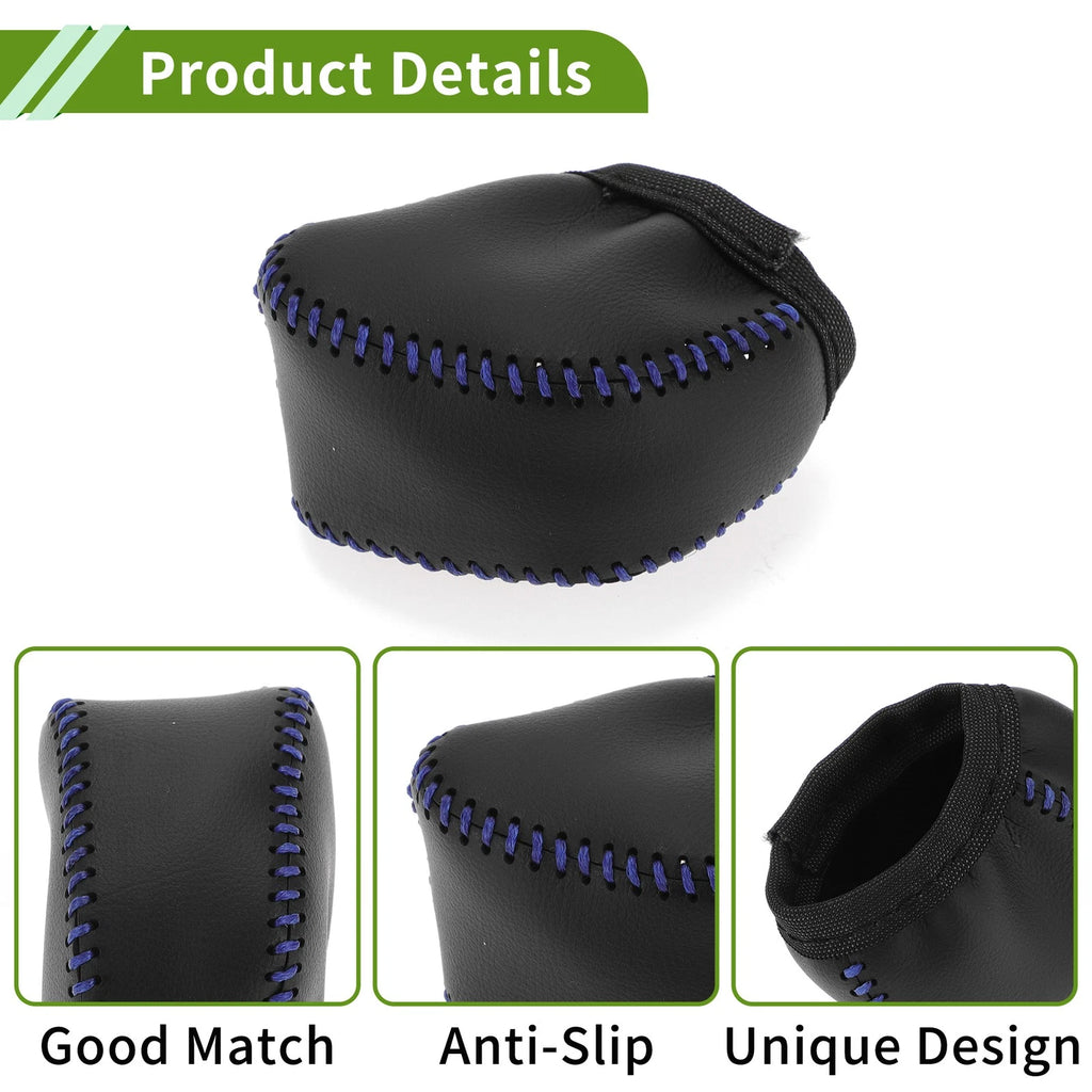 Gear Shift Knob Cover for Lexus NX250 (2022–2023) Black Blue Faux Leather