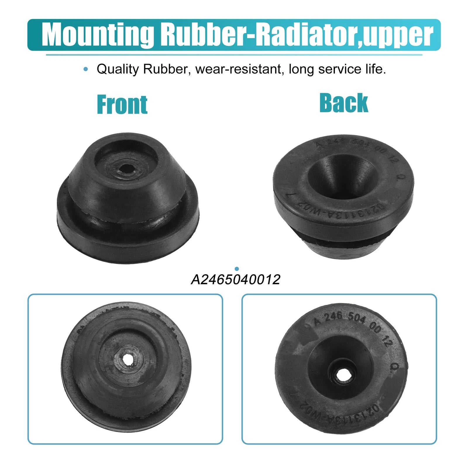 2pcs Rubber Lower Radiator Mount Insulator for Mercedes-Benz CLA 45 (2014–2019)