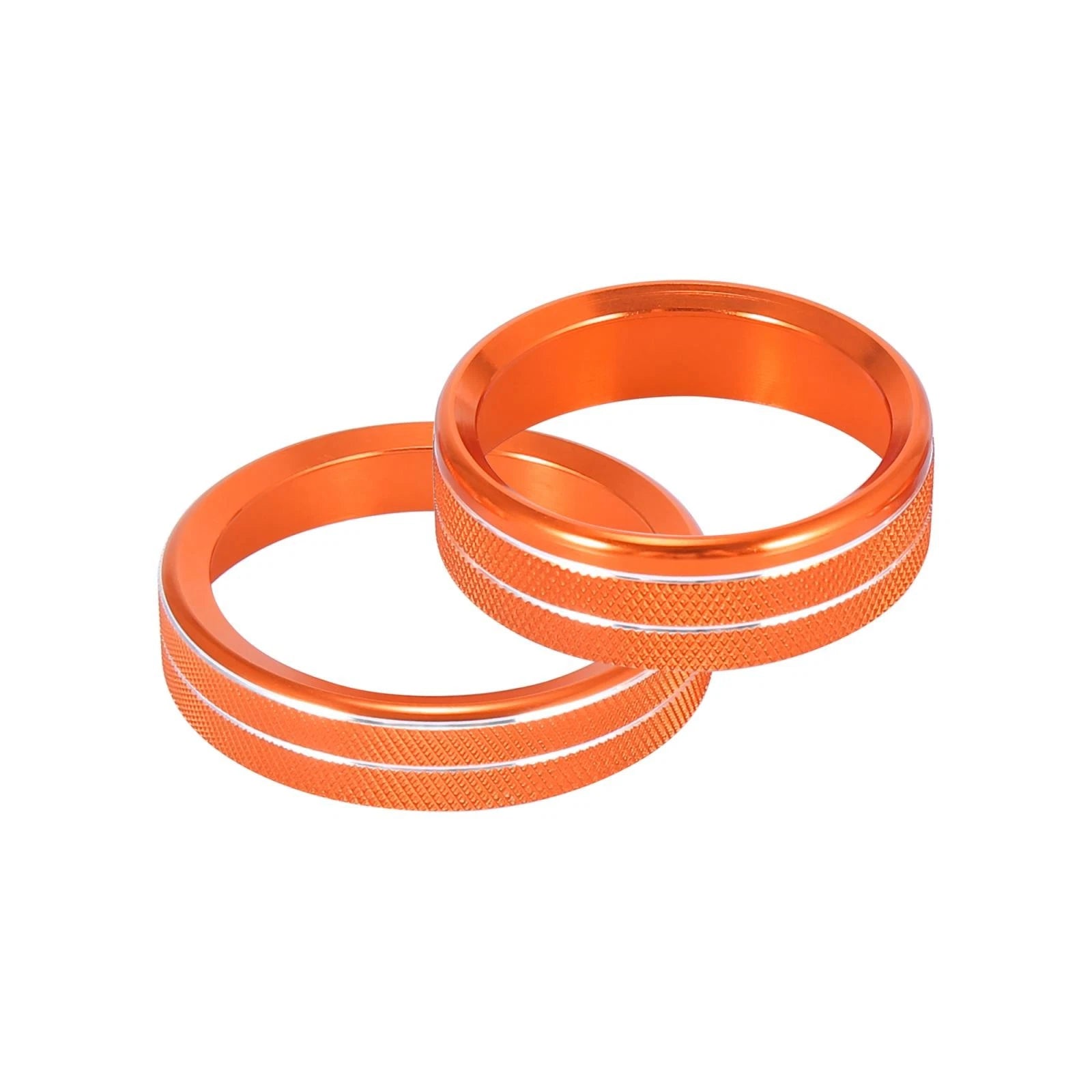 6X Orange Aluminium Alloy Knob Trim Ring Cover for Ford F150 (2016–2020)