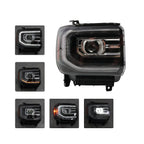 Full LED Projector Headlight for GMC Sierra 1500 (2016–2018) Right Side