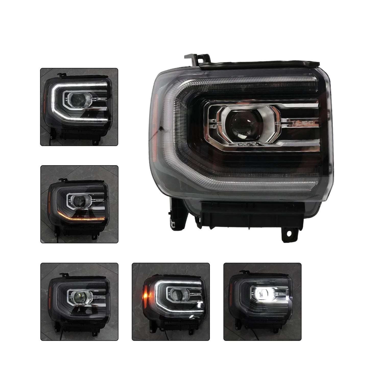 Full LED Projector Headlight for GMC Sierra 1500 (2016–2018) Right Side