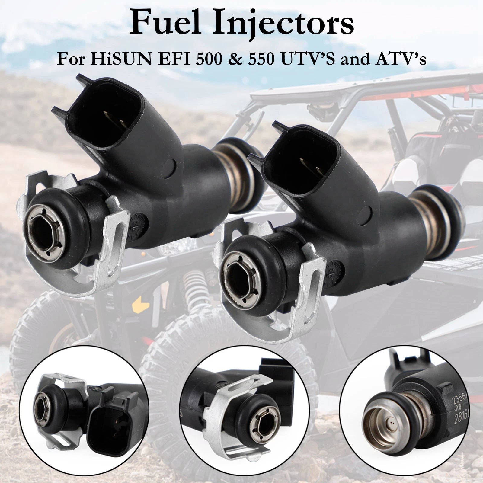 2X Fuel Injector 28160355 16400-004C-0000 for HiSun EFI UTV550 MSU500 HS500