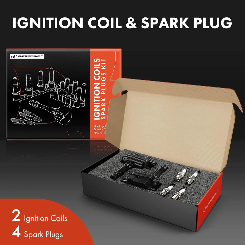 2X Ignition Coil & 4X Iridium Spark Plug for Kia Sephia (1998-2001)