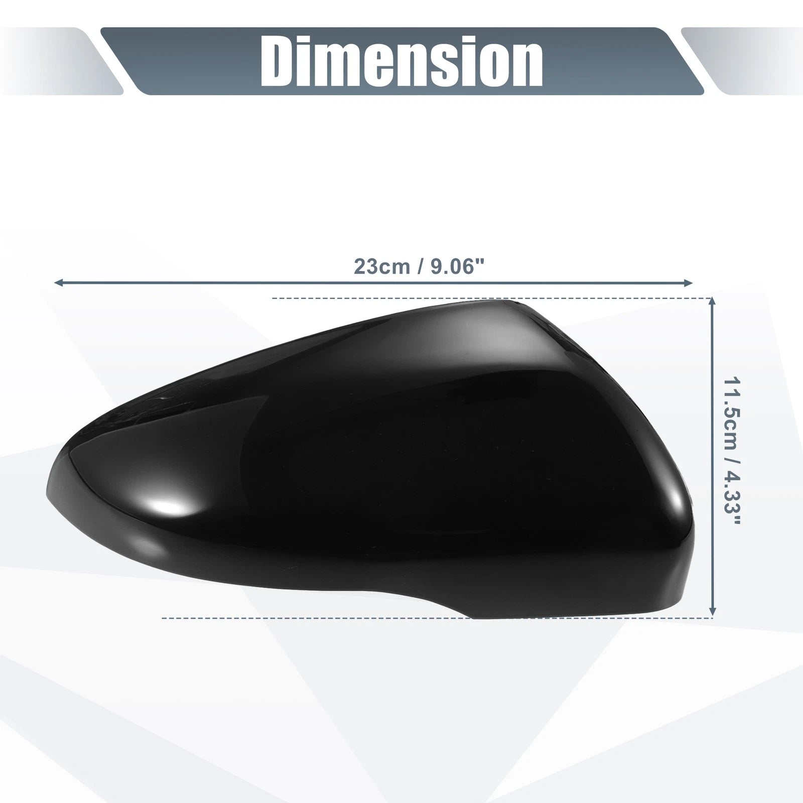 Right Mirror Cover Cap Gloss Black for Volkswagen Golf MK6, Touran (2010–2014)
