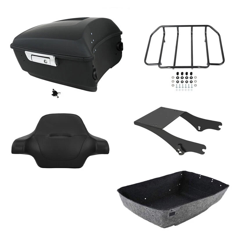 Trunk Pad Rack Mount for Harley Touring (1997–2008) Matte Black