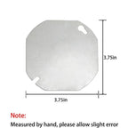 Set of 4 Stainless Steel 4 Inch Octagonal Blank Plate Covers for Wiring Boxes