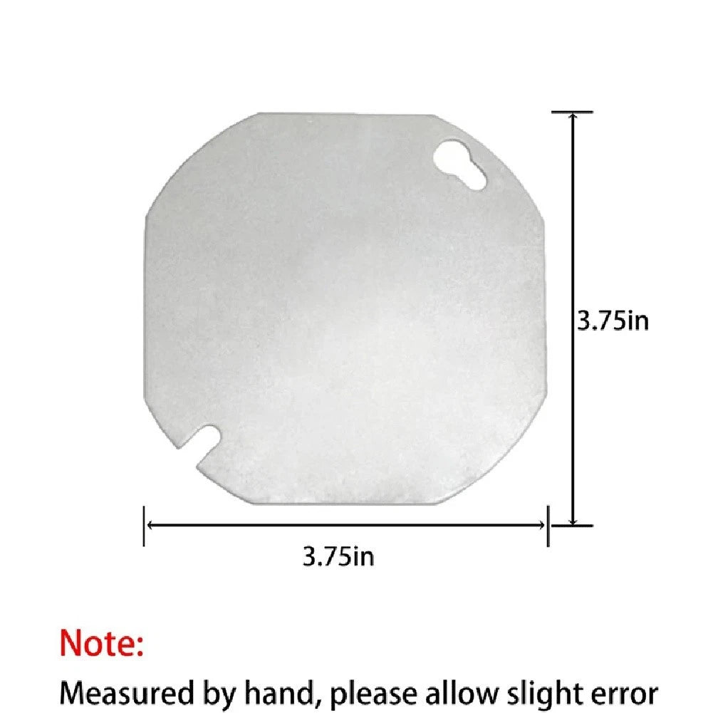 Set of 4 Stainless Steel 4 Inch Octagonal Blank Plate Covers for Wiring Boxes