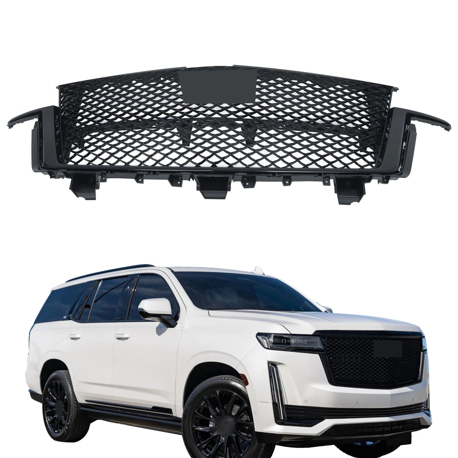 Front Grille Assembly for Cadillac Escalade (2021-2023) Gloss Black