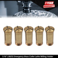 Set of 5 Brass Collets for Lathe Milling Holder (Precision)
