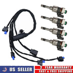 Set of 4 Fuel Injectors & Harness for Buick Encore (2016–2019) GMC Terrain (2018–2022)