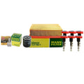 Set of 6 Mann Filters Denso Coils NGK G-Power Spark Plugs for Audi A4 (2002–2008)