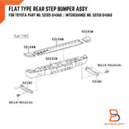 Chrome Rear Step Bumper Bar for Toyota Hilux Ute MK6 MK7 Vigo SR5 (05-14)