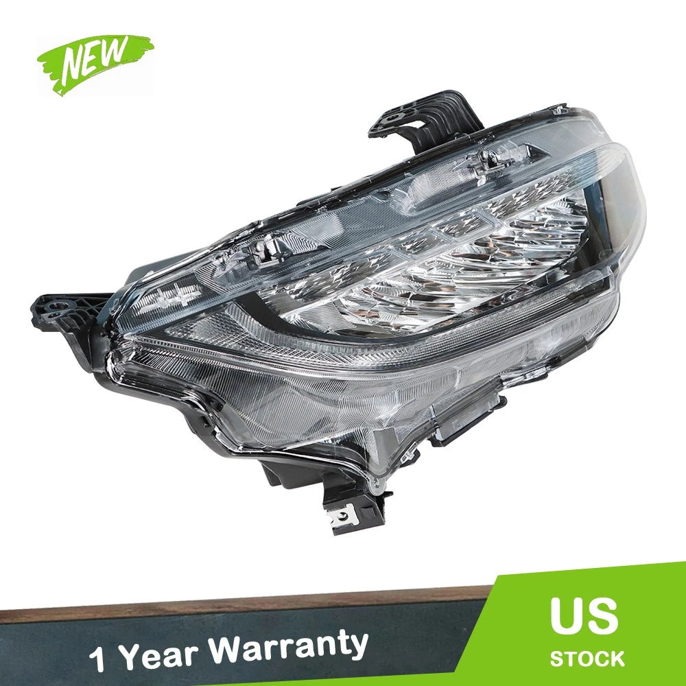 Chrome Headlight Headlamps for Honda Civic (2016–2019) Passenger RH