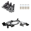 Set of 6 Denso Ignition Coil Wires & Bosch Platinum Spark Plugs for Taurus (1996–1999)