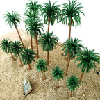 15x Mini Coconut Palm Trees for Model Train Diorama HO O N Z Scale
