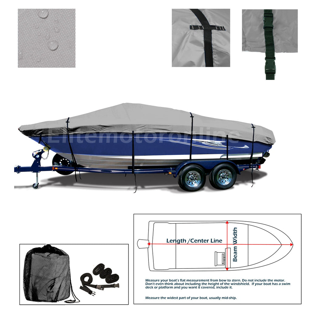 Fishing Boat Cover for Bass Tracker TX 175 (Trailerable)