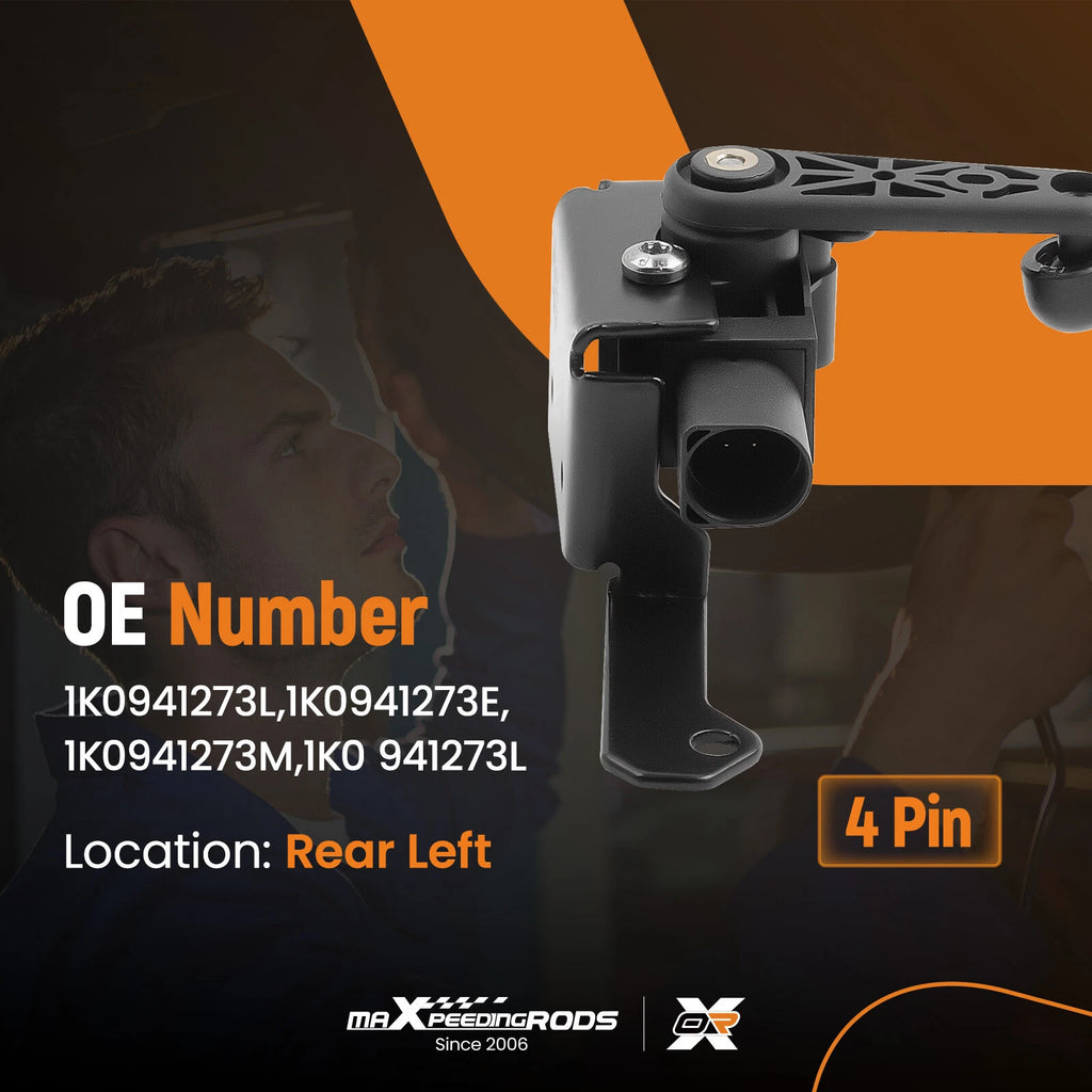 Headlight Level Sensor 1K0941273E for Audi Q3 (2012–present), A3 Cabriolet (2008–2013)