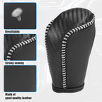 Shift Knob Cover for Mazda 3 (2014–2018) - Black with Gray Stitches