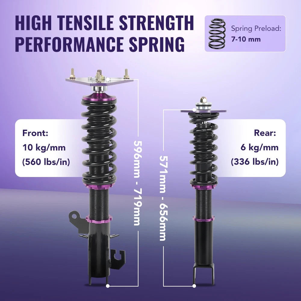 Adjustable Coilover Shocks for Nissan Maxima Sedan (2009–2014)