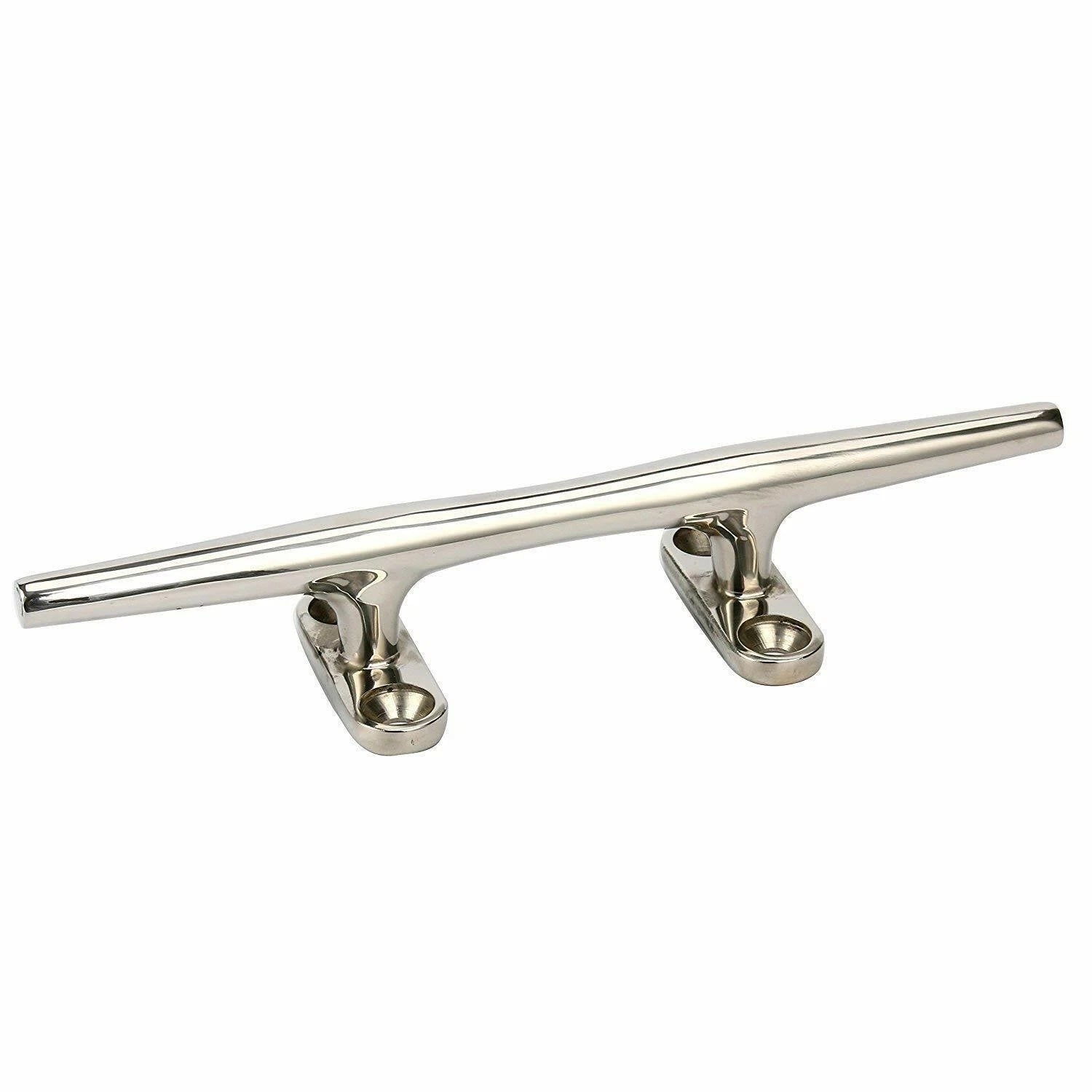 Set of 4 Stainless Steel Open Base Cleats for Boat Dock Deck (4 Inch)