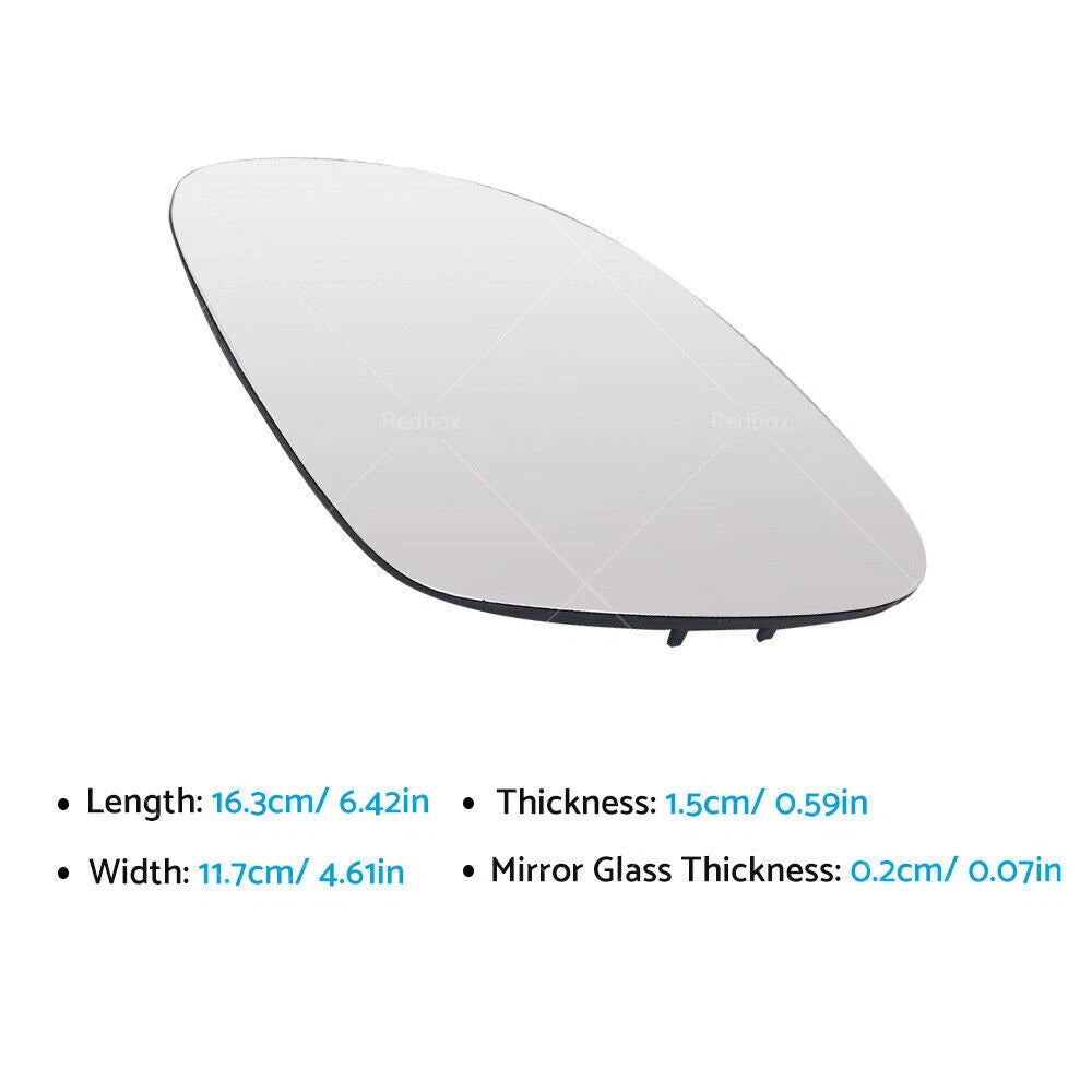 Left Passenger Side Heated Mirror Glass for VW Golf MK5 (2004–2008)