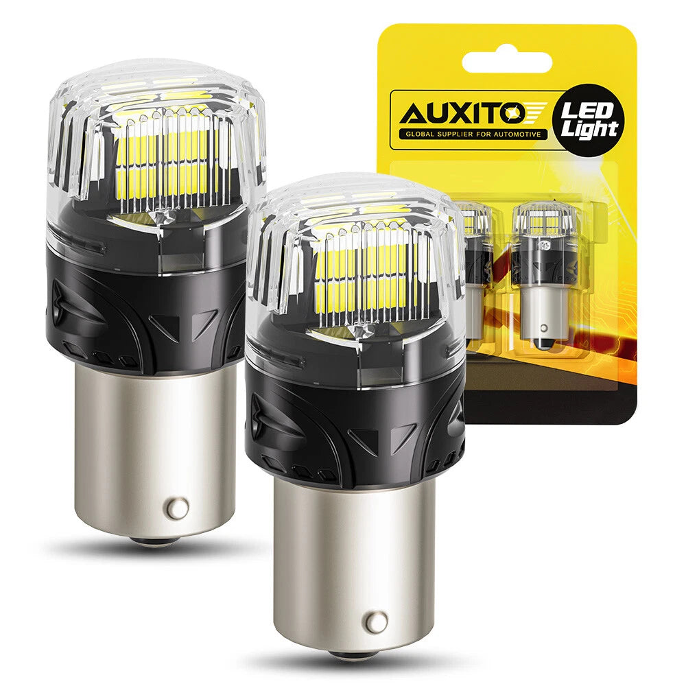 2X 1156 LED Light Bulbs 6500K White BA15S 1141 P21W for Automotive