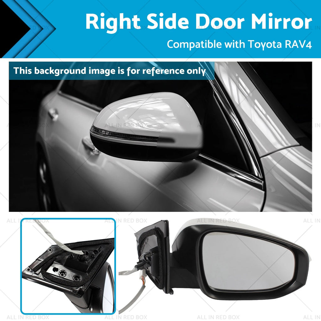 Right Door Mirror for Toyota RAV4 (2013–2018) White No Autofold