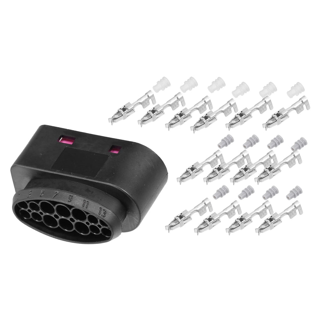 Set of 1 No.1J0973737A Headlight 14 Pin Plug Female Connectors for VW Audi