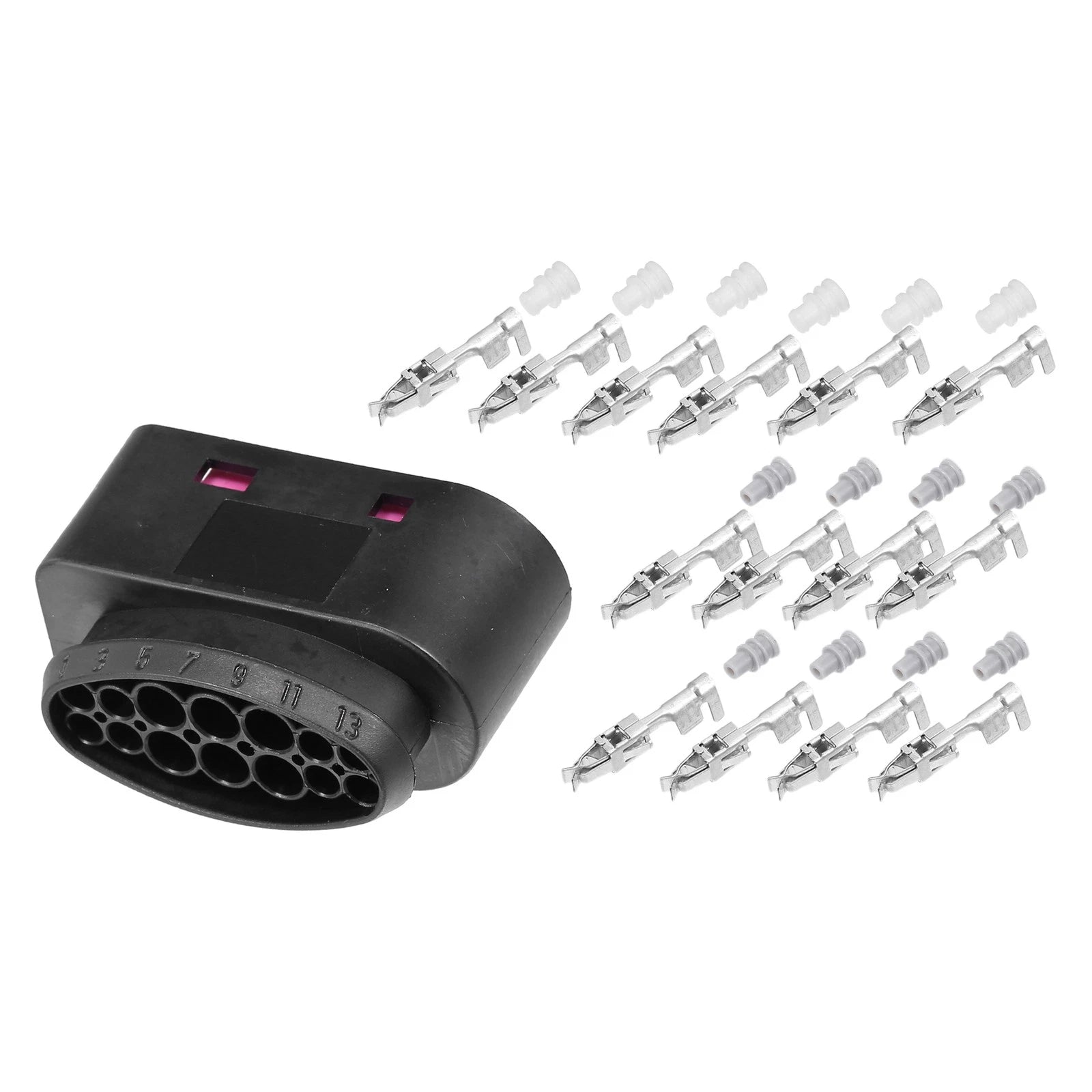 Set of 1 No.1J0973737A Headlight 14 Pin Plug Female Connectors for VW Audi