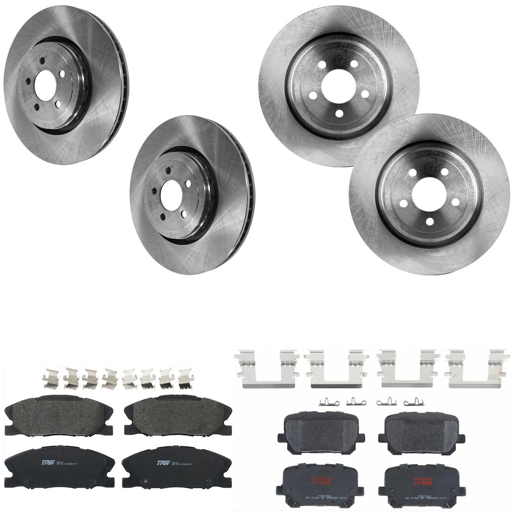 Set of 4 Brake Disc and Pad Kits for Dodge Charger